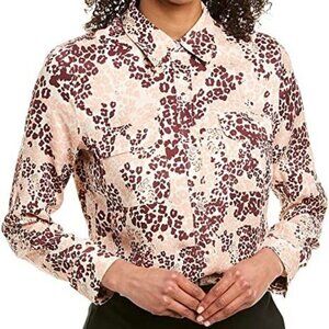 Equipment Femme Womens Pink Rose Cloud Slim Signature Silk Blend Blouse Small
